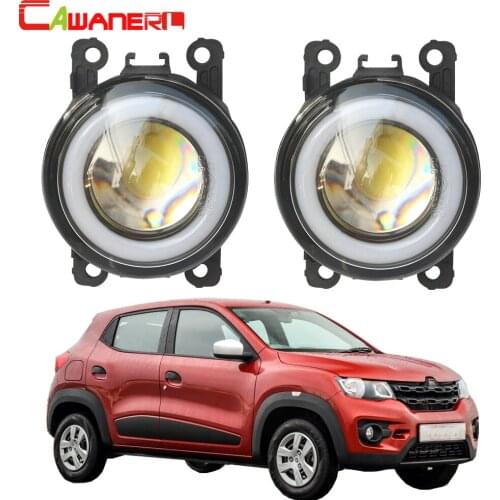 Cawanerl For Renault Kadjar Car 30W 3000LM LED Fog Light COB Angel Eye Daytime Running Light 12V 2015 2016 2017 2018