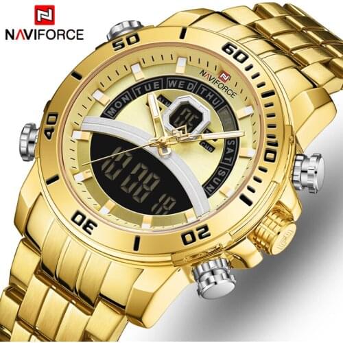 NAVIFORCE Brand Luxury Mens Watches Fashion Quartz Watch Men Date Display Sport Chrono Waterproof Alarm Watch Relogio Masculino