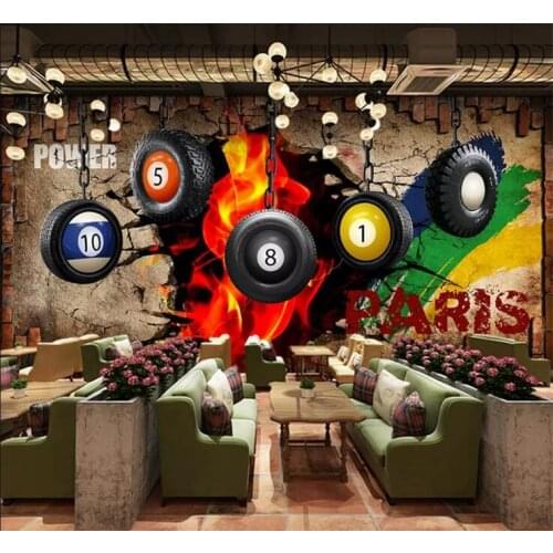 Billiard image wal background wallpapers decor 3D Wallpaper for Walls Table Tennis Poster Decorative mural Wallpapers