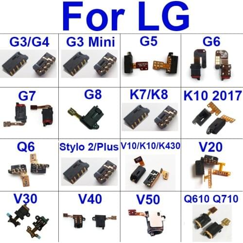 Audio Jack Flex ribbon for LG V20 V30 V40 V50 V10 K7 K8 K10 K430 Earphone Plug For LG G8 G7 G6 G5 G4 G3 Mini Q6 Stylo 2 4 Plus
