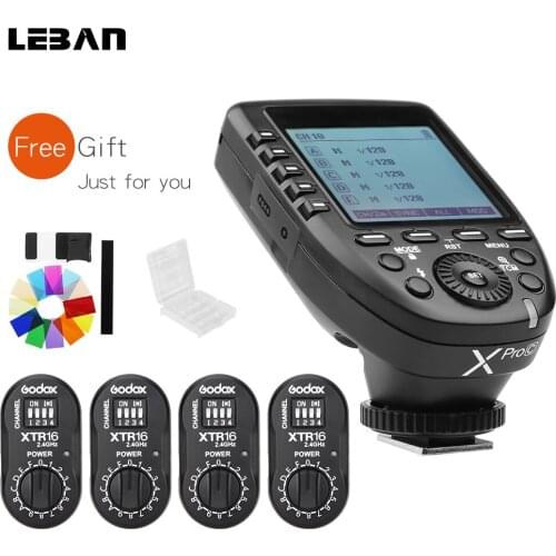 Godox XPro-C E-TTL HSS 2.4G Wireless X System Trigger with 4pcs XTR-16 Receiver for Canon DSLR Godox Flash DE300 V850C V860C