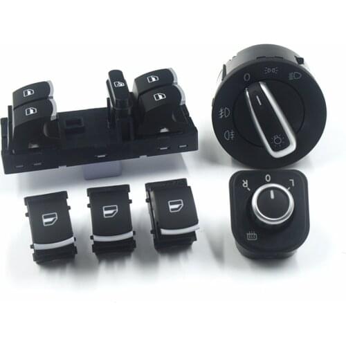 Chrome European Headlight Switch For VW Golf 5 6 GTI Mk5 Mk6 Jetta 5 6 Passat B6 Touran Tiguan SEAT ALHAMBRA OEM 5ND 941 431 A