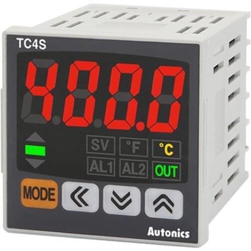 TC4S-N4N Temp Indicator, DIN W48 X H48mm, Single display 4 Digit, PID Control, without control output, No Alarm Output, 100-240