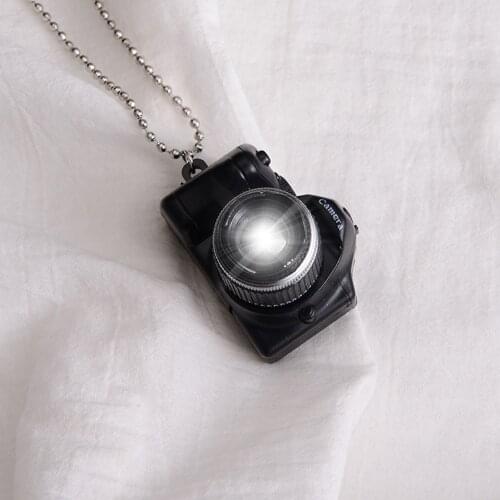 Julie Wang New Creative Vintage Camera Pendant Necklace Artificial SLR Camera Pendant Necklace For Kid Children Gift