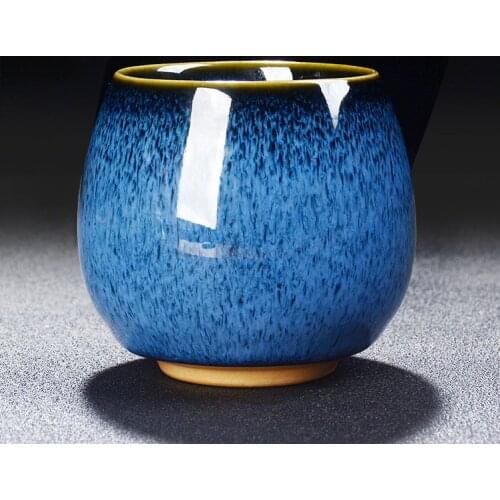 130ml Chinese tea cup hand warmer home ceramic tea set water cup Tianmu tea cup large single cup master cup