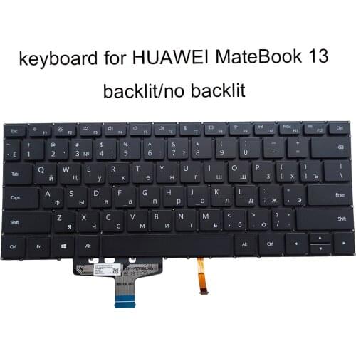 WRT Russian keyboard backlight keyboards for HUAWEI MateBook 13 WRT-W29 W19B KPL-W19 KPL-W00 VLT-W60 WRTB-WFH9L New 9Z.NEWBH.00R