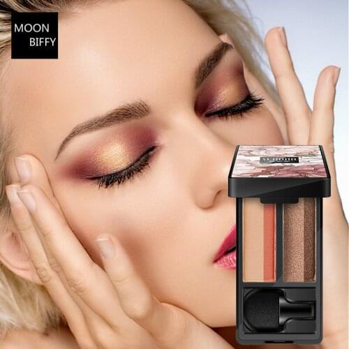 Lazy Double-Tone Gradient Eye Shadow Waterproof Long Lasting Makeup Eyeshadow Shimmer Eyeshadow Powder Eye Shadow Palette