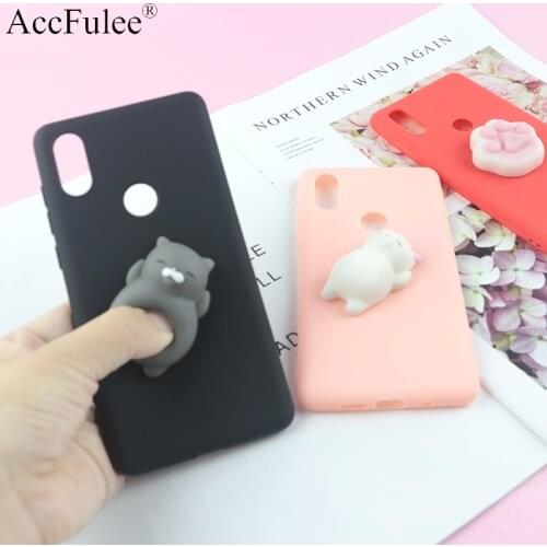 Squishy 3D Toys Phone Cat Case For Xiaomi Redmi Go S2 Y1 Y2 Y3 K20 Mix 2S Max 3 Pocphone F1 X2 X3 Rabbit Cover Funny Foot Cases