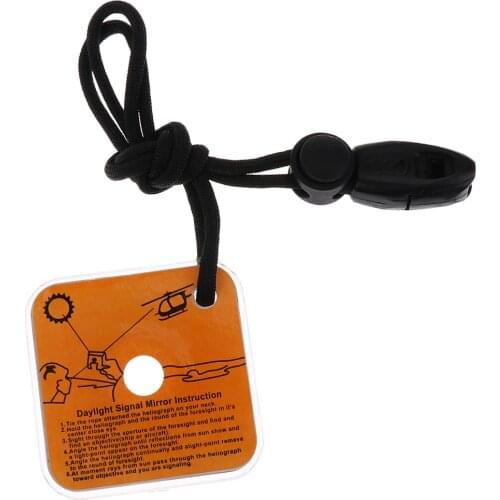 Essential Outdoor Survival Tool Reflective Signal Mirror with Whistle Boat Marine Reflector Emergency Safety Gear