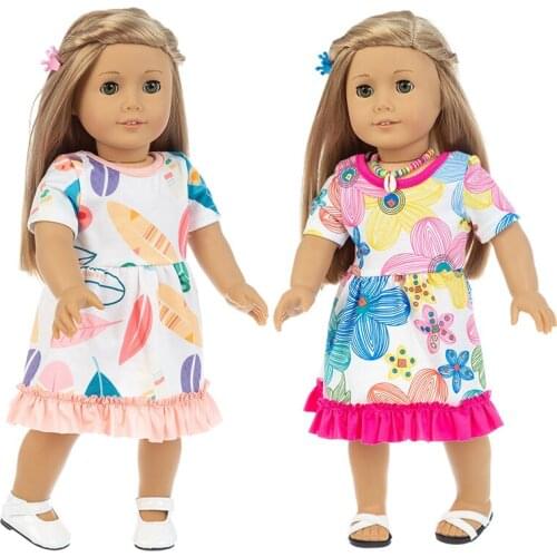 2020 New flower skirt Fit for American Girl Doll Clothes 18-inch Doll , Christmas Girl Gift(only sell clothes)