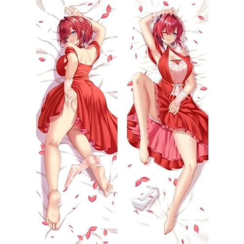 Newly Design Anime VTuber Key Roles Ange Katrina Pillow Case Cove Full Body Sexy Bed Dakimakura Cushion Cover