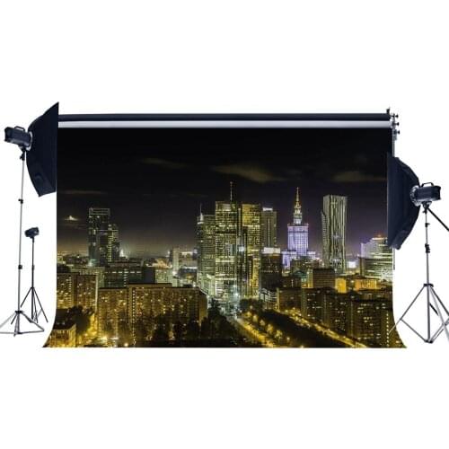 New York City Night View Backdrop Skyscraper Bokeh Shining Lights Romantic Interior Wall Decoration Photography Background