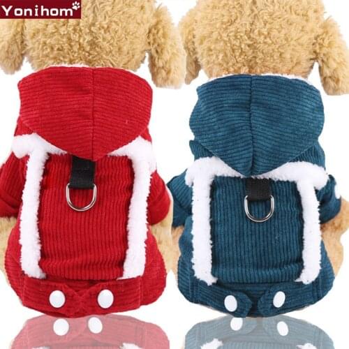 Dog Clothes Winter Clothing for Small Medium Dogs Pet Clothes Winter Warm Thicken Hoodie Jumpsuit Dog Clothes Winter Large Coat