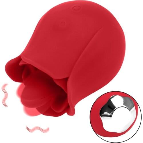 OLO Oral Sex Adults Products Clitoris Nipple Stimulator Rose Tongue Licking Vibrator Sex Toys for Women Sex Shop