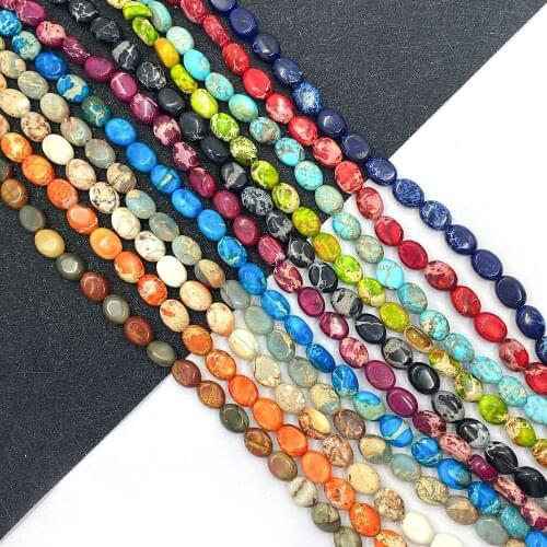 Oval Beads Emperor Stone Irregular Colorful Turquoise Charm Jewelry DIY Making Bracelet Earrings Necklace Accessories 6x8mm