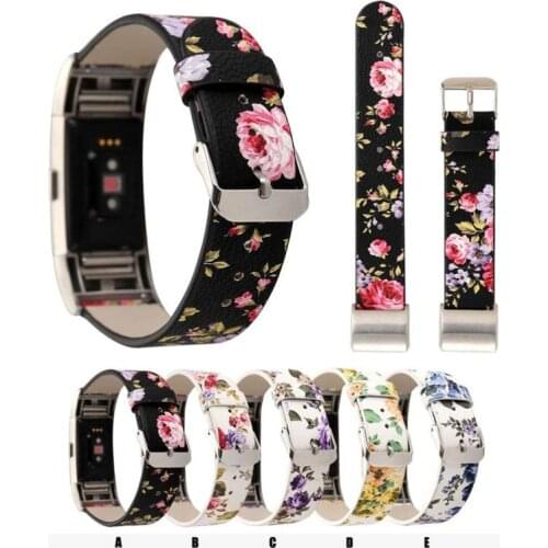 YOOSIDE Luxury Leather Elegant Watch Band Strap for Fitbit Charge 2 Large Small Watchbands Metal Clasp Strap Wrist Bracelet