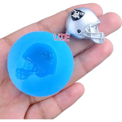 FYL652U 26.6mm x 21.9mm Rugby Cap Silicone Mold Fondant Cake Decoration Candy Resin Clay Earrings Necklace Craft Soap Candle