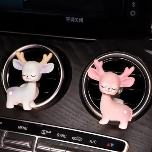 Cute and safe deer Wedding car air conditioning air freshener decoration car air freshener Valentines day couple birthday gift