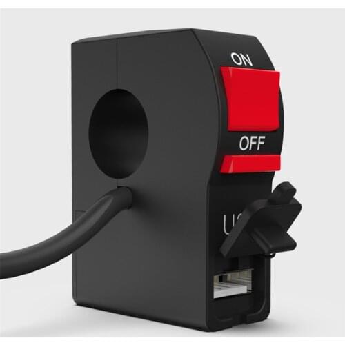 Black Universal Moto Switch Motorcycle USB Charging Motorbike Handlebar Switches additional Scooter Headlight extra controller