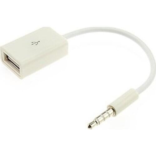 CHIZIYO USB Female 3.5mm U Disk Connector 12V Car CD Car Aux Car Audio Cable Car Mp3 Adapter Cable