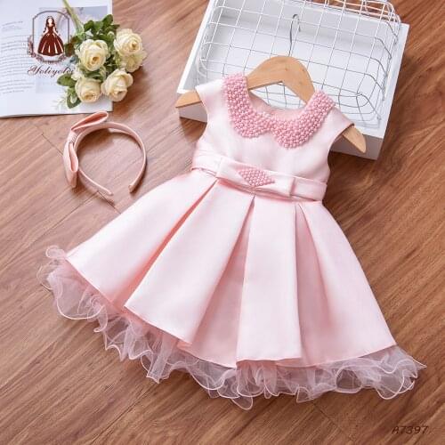 Yoliyolei Cute Baby Girl Princess Dress With Beaded Ball Gown Clothes Summer Party Clothes Girls Dresses For Party And Wedding