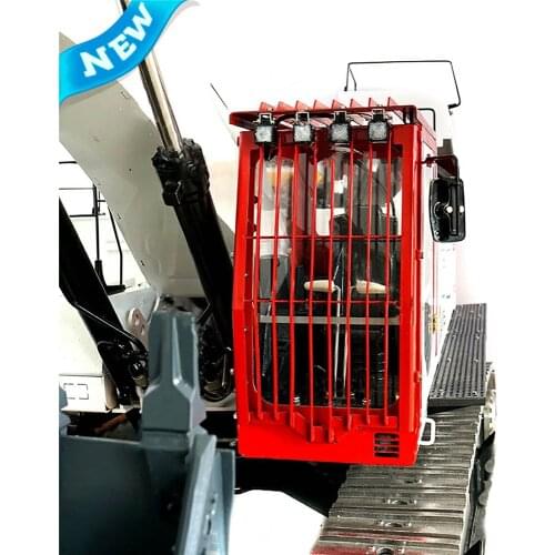 Metal Cabin Glass Safety Fence Protective Guard for 1/14 Carter C374F RC Excavator DIY Modification Kits