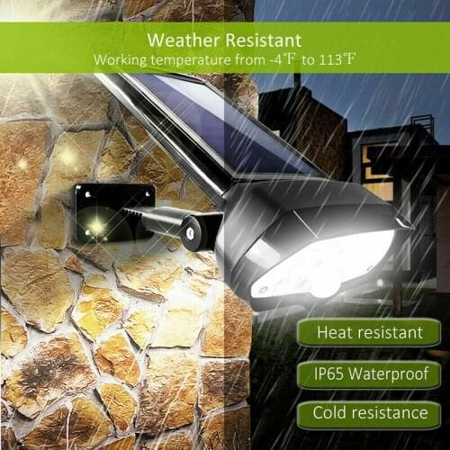 1pc Solar Powered Wall Light Motion Sensor LED Floodlight With Mounted Wall Plugs Screws For Street Outdoor Lighting