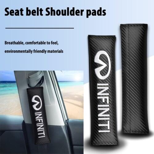 2PCS Car Seatbelt Shoulder Pad Driving Seat Belt Vehicle Pad Cover for Infiniti FX35 Q50 Q30 ESQ QX50 QX60 QX70 EX JX35 G35 G37