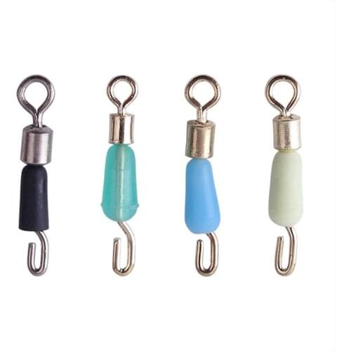 3pcs/set Bearing Swivel Fishing Hook Fast Connector Solid Rings Rolling Fishing Line Quick Link Fishing Accessories
