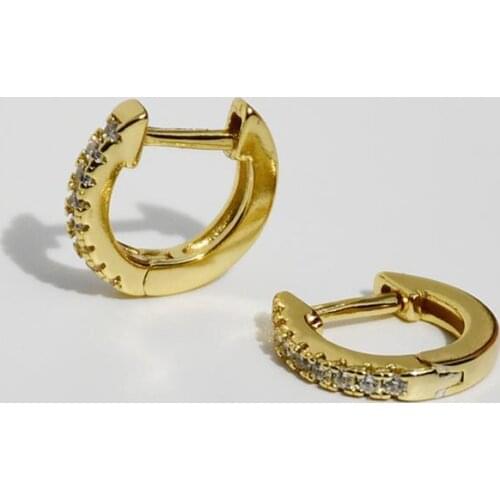 925 Sterling Silver Earring Fashion Personality Row Zircon Ear Ring Ear Bone Ear Buckle Wild Cute Simple Women Girl Ear Jewelry