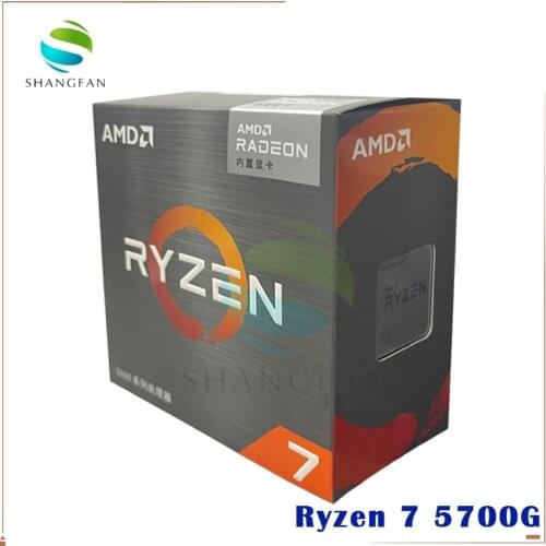 AMD Ryzen 7 5700G R7 5700G 3.8GHz Eight-Core 16-Thread 65W CPU Processor L3=16M 100-000000263 Socket AM4 New and have fan