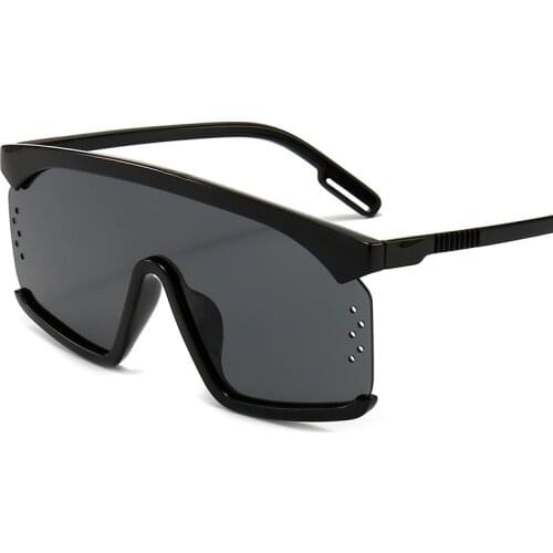 One-Piece Goggles Sunglasses Men Women Personality Fashion Big Frame Retro Sunglasses Street Fashion Trendy 2515