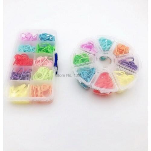 DHL 100set 120Pcs/Lot 22mm Colorful Plastic Safty Pins Sweater Mark Buckle Needle Knit DIY Weaving Tools shoe Sewing