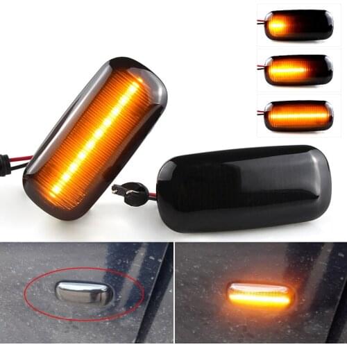 2PCS Dynamic Turn Signal Light LED Side Marker Fender Sequential Indicator Lamp For AUDI A6 C5 01-05 (Not fit for A6 C5 00-02