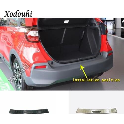 For Honda Fit Jazz 2020 2021 Car Styling Body External Rear Bumper Panel Trunk Trim Cover Stainless Steel Sticker Plate Pedal