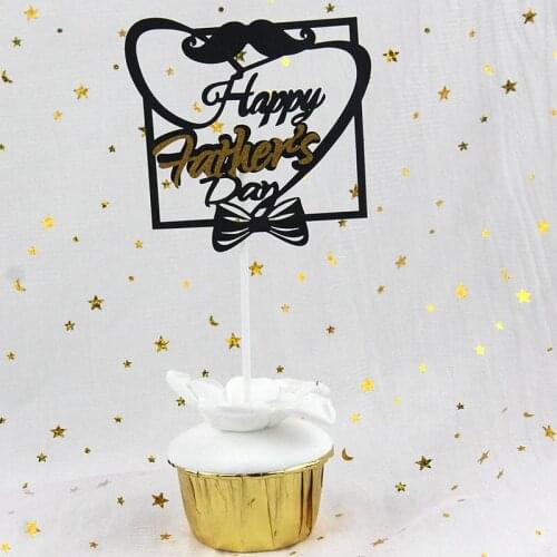 Cake Flags Happy Fathers day Cupcake Cake Topper Toppers Kids Birthday Wedding Bridal Cake Wrapper Party Baking DIY Xmas