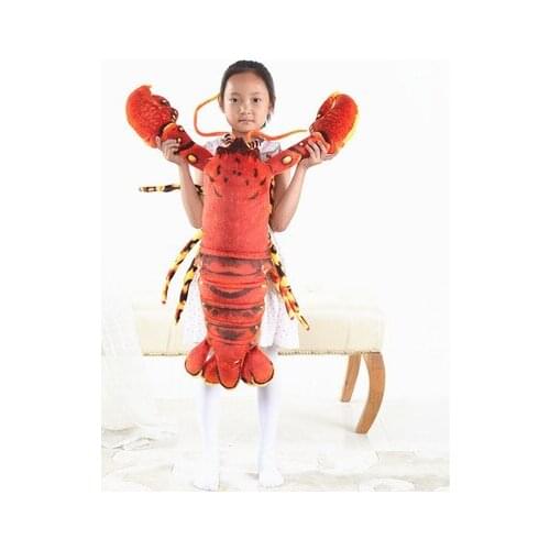Simulation red lobster plush toy,soft throw pillow ,sofa cushion birthday gift h2976
