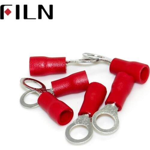 RV1.25-5S Red Ring insulated terminal Cable Wire Connector suit 0.5-1.5mm Electrical Crimp Terminal 100PCS/Pack
