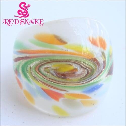 RED SNAKE Brand Fashion Ring Handmade Murano Glass Multifarious Rings RSMG0000#239