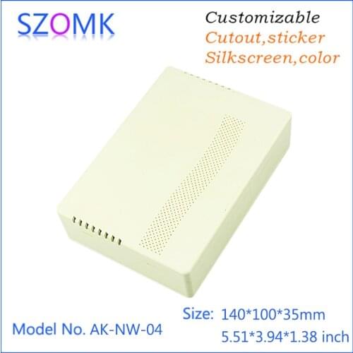 1 piece, abs plastic box for electronics project 140*100*35mm szomk plastic device housing plastic networking enclosure cabinet