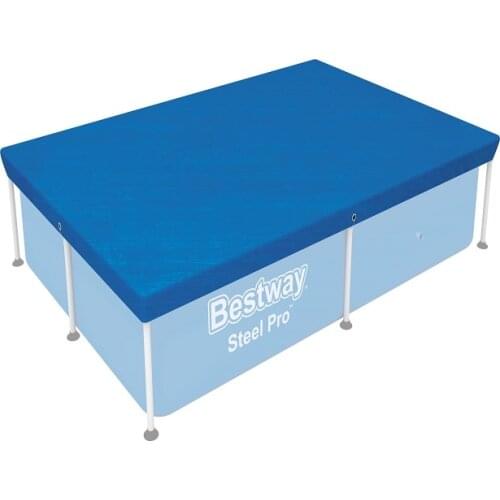 Original BESTWAY 58103 Size 2.24m*1.54m Rectangular Swimming Pool Cover Mat Cover for Swimming Pool Cover Rainproof Dust Cover