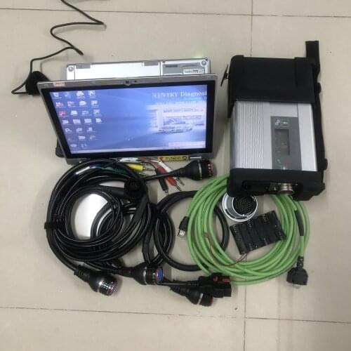 Mb star connect sd c5 with mb sd star c5 ssd software 2020.12v added HHT in laptop cf-ax2 touch screen i5 8gb ram super speed