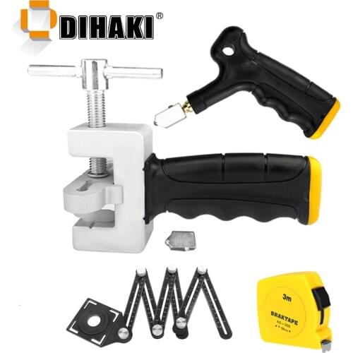 Glass Cutter Set Tile Opener Handheld Multi function Portable Glass Tile Opener Wheel Divider Opener Breaker Cutting Hand Tools