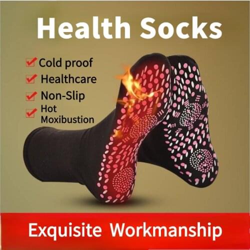 Unisex Socks Hot Moxibustion Massage Socks Women Physiotherapy Self Heating Socks Indoor Floor Socks Self Heating Of Magnetic