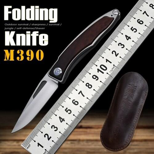 M390 Powder Stainless Steel Sharp Blade High Hardness Folding Knife Outdoor Tactical Camping Kitchen Rescue EDC Hand Tool Knife
