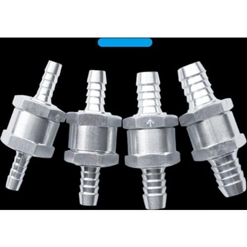Aluminum Alloy Fuel Non Return Check Valve One Way Petrol Diesel For Car Ship Motorcycle Fuel Systems