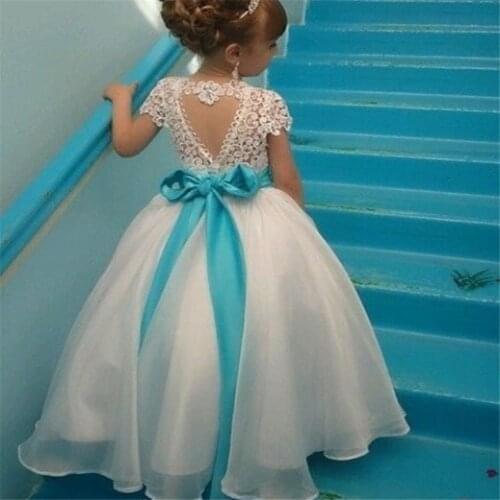 Flower Girls Dresses for Weddings Baby Party Real Images Kids Photoshoot Baby Birthday Gowns