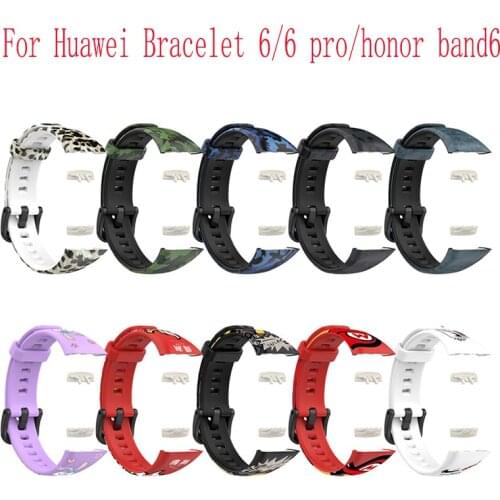 Soft Fashion Silicone Sport Band Strap For Huawei Honor Band 6 Smart Wristband Bracelet Replacement Watch Strap For Huawei Band6