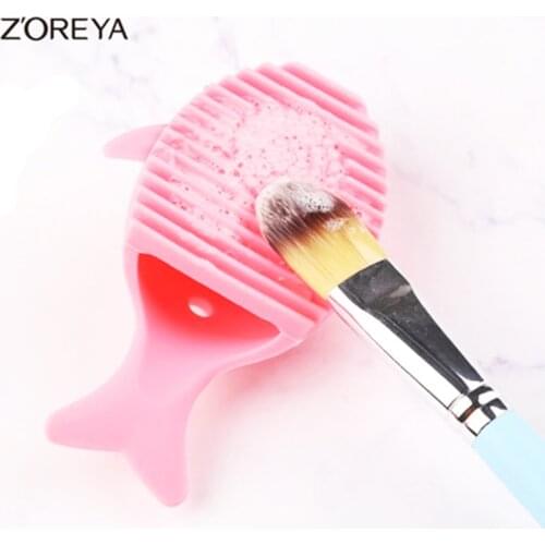 ZOREYA Makeup Brushes Clean Wash Tools Lovely Animal Shape Silicone Make Up Brush Holder Cleaner Cosmetic Washing Professional