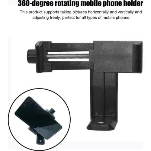 Universal Mobile Phone Clip 360 Degree Horizontal Vertical Holder Rotatable Digital Camera Bracket Selftimer Lens Monopod